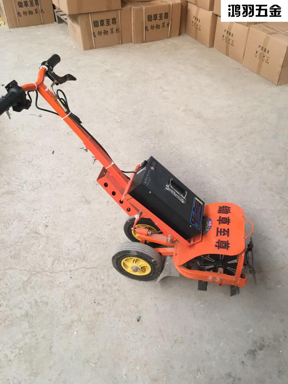 锄草电动锄草开沟机农用小型电瓶翻土锄头锄地锄草松土机翻土 单轮单