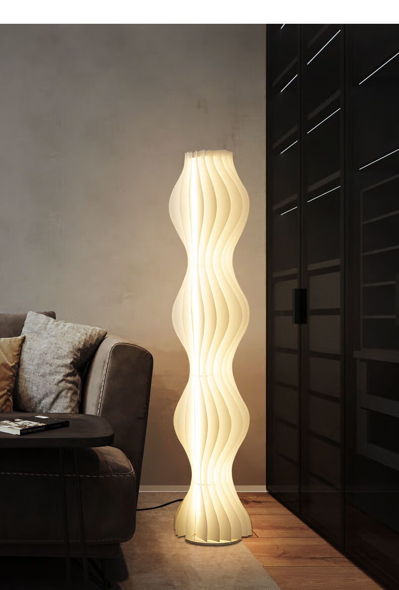 百幻意大利北欧亚克力光影落地灯白草裙客厅餐厅轻奢卧室装饰氛围灯具