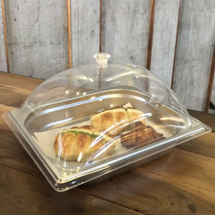 烤盘盖子透明餐盖餐盘罩卤菜店熟食盘罩子保鲜盖菜桌罩(两个起发货)