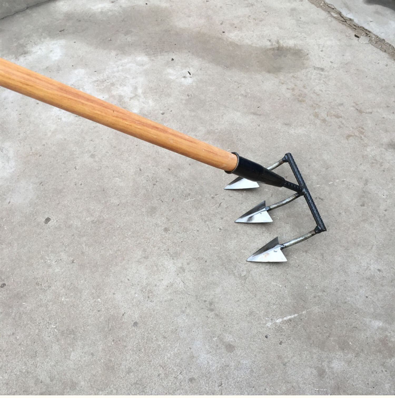 家用松土工具全钢耙子养花翻土除草神器三齿叉锄头开荒镐农用钉耙 4齿