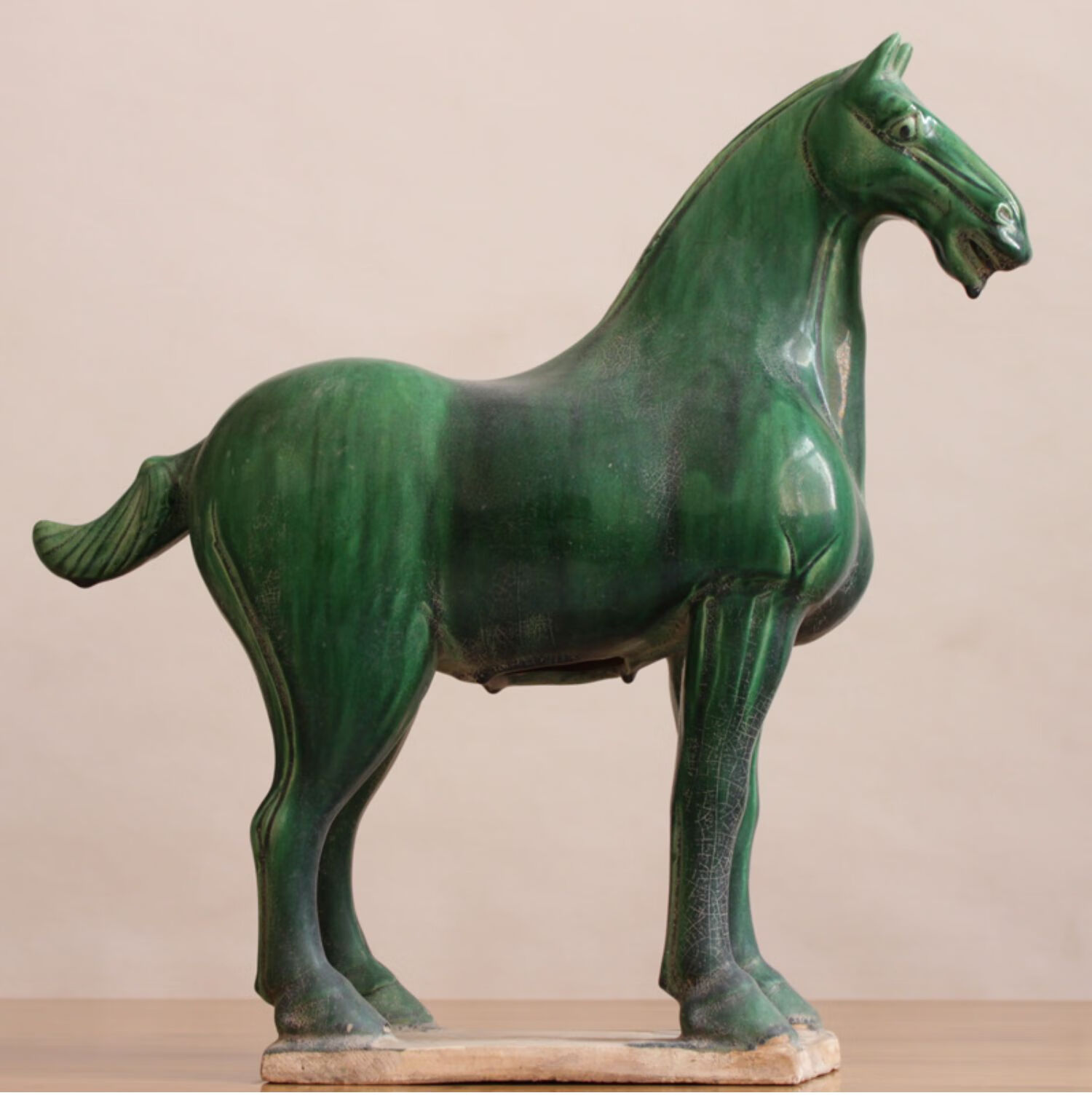 唐三彩马陶瓷唐三彩仿古马摆件白马野马陶瓷器软装酒店复古做旧古董