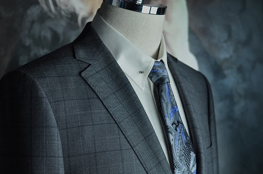 雅度铭仁 英国世佳宝scabal 140slondoner(伦敦人)系列 中灰格子西服