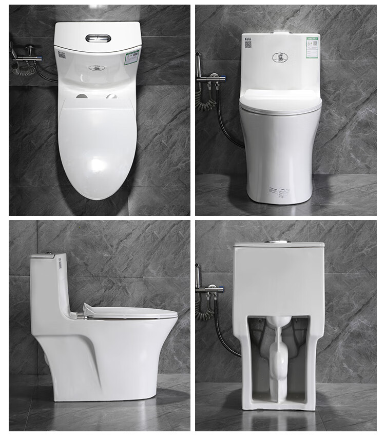 法恩莎家用抽水马桶虹吸式节水防臭坐便器小户型大口径连体式坐厕