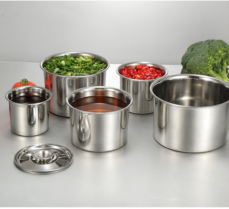 优凡优品饭店调料罐厨房用品调料缸餐馆面馆味盅不锈钢调味调料盒商用