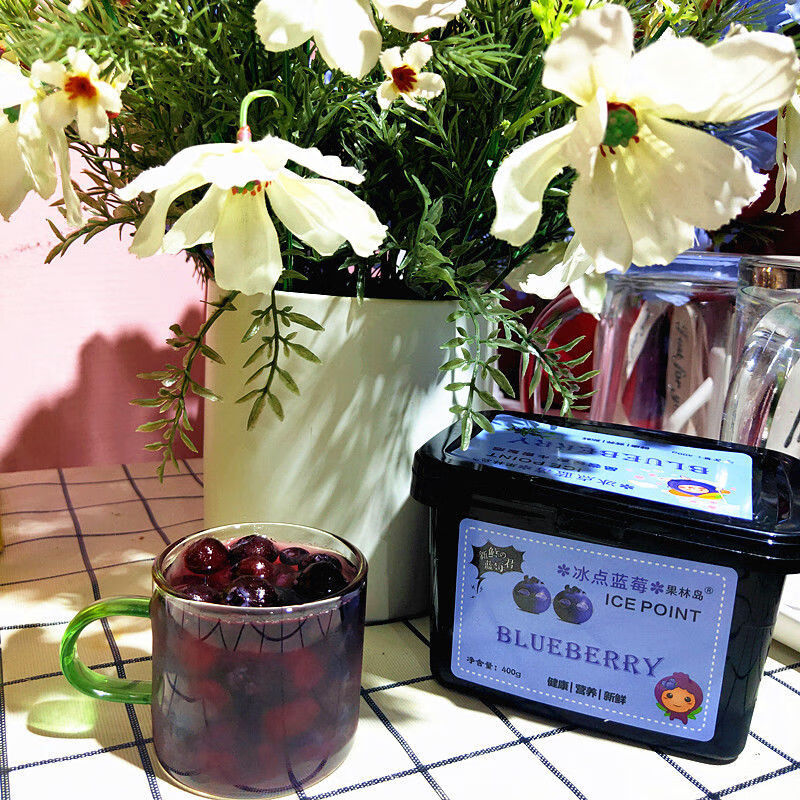 蓝莓 果林岛冰点蓝莓丹东冰冻蓝莓新鲜蓝莓水果罐头 蓝莓*3盒【图片