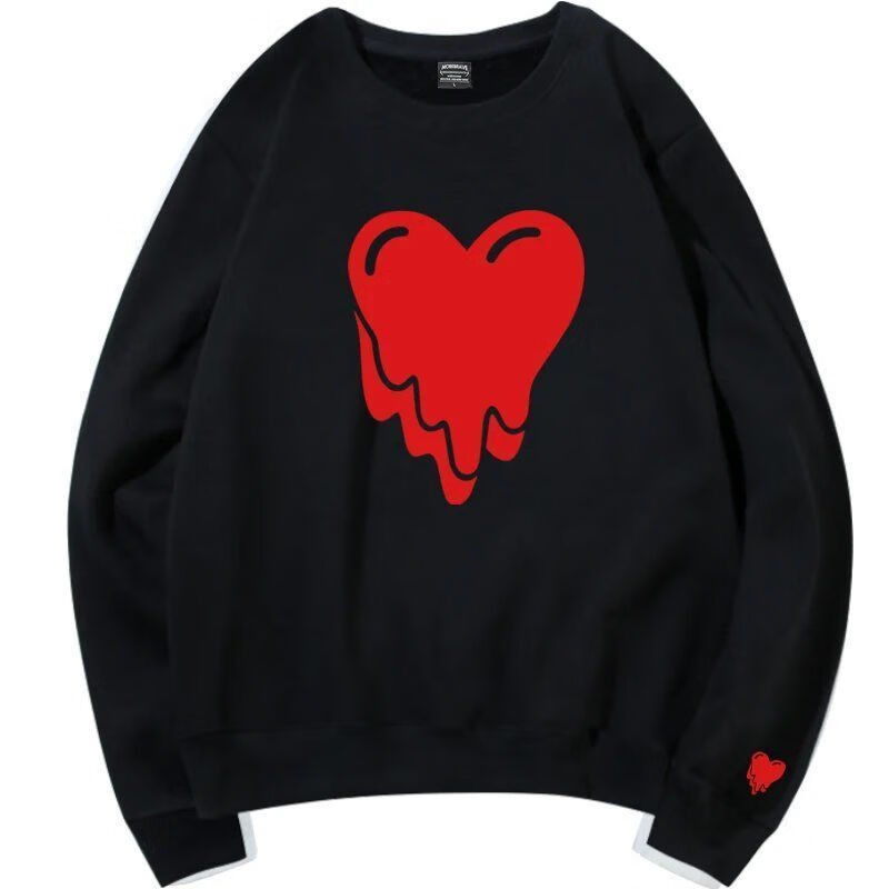 富贵鸟(fuguiniao)溶解爱心卫衣陈冠希同款潮牌帽衫连帽eu联名宽松