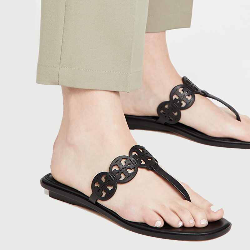 tory burch托里伯奇女鞋女士人字拖鞋凉鞋 40861 016 黑色 8/38.