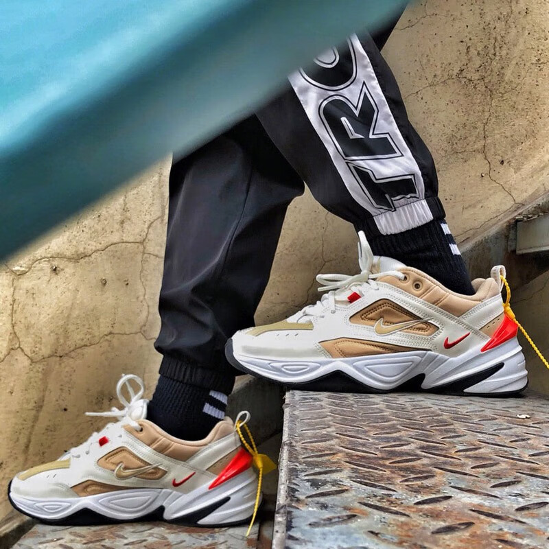耐克男鞋nikem2ktekno白橙黄白褐色黑红白蓝橙经典复古老爹鞋运动休闲