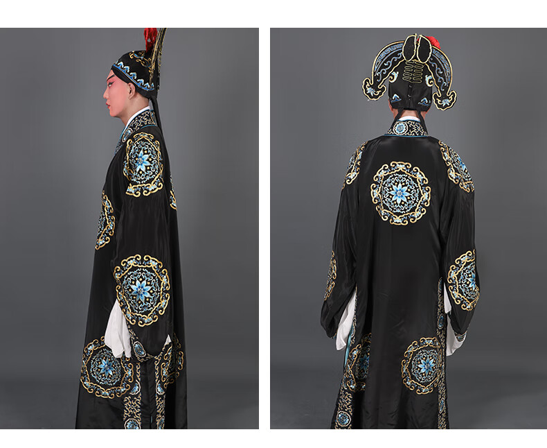 京剧服装武生戏曲戏剧衣袍戏剧演出武将将经典传统戏服团花武袍剑衣