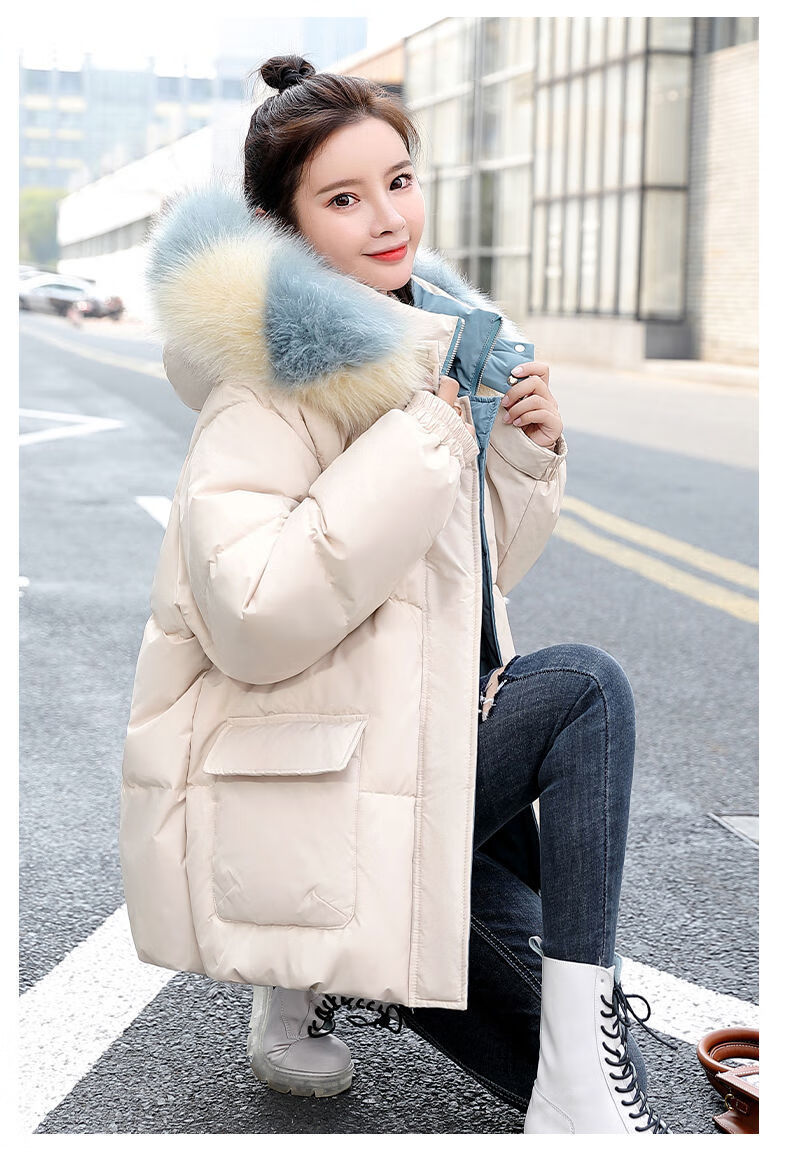 aemape新年战袍冬装棉服女2023年新款韩版时尚气质外套宽松棉衣小棉袄