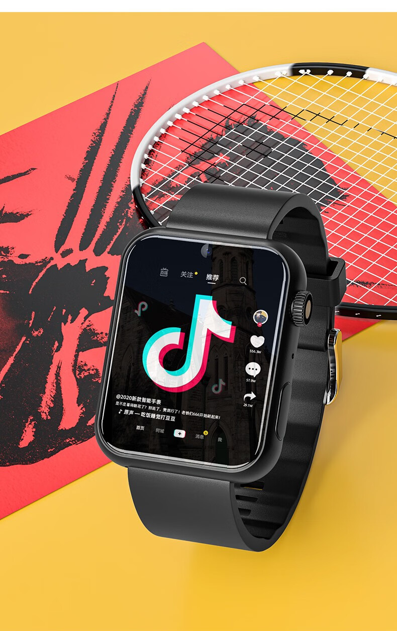 伯莎丹顿(bertha denton) 智能手环4g双摄像全网通可插卡通话定位测