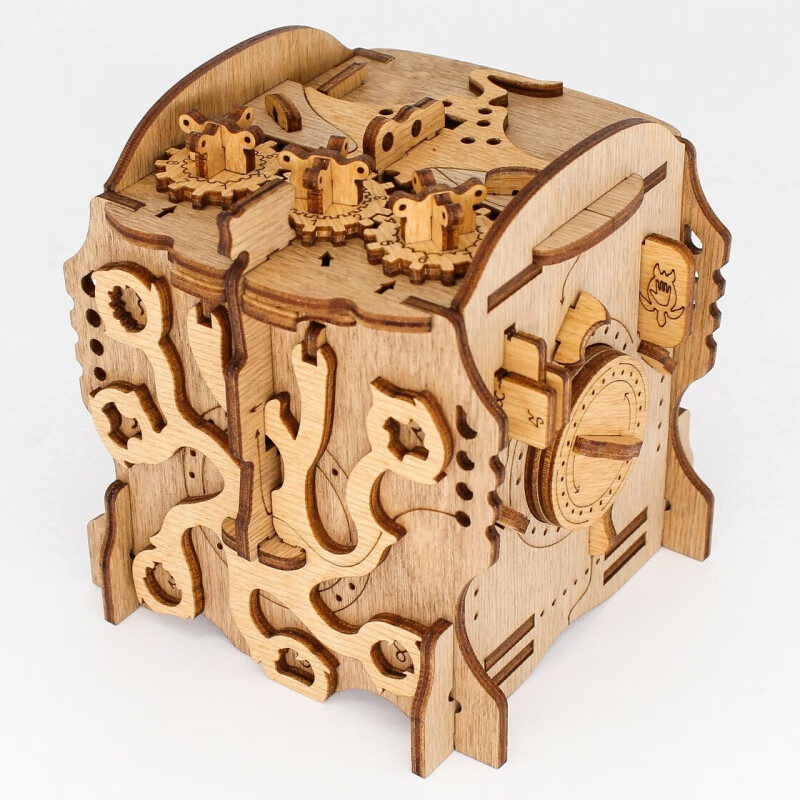 puzzle解密盒子 鹦鹉螺戴维琼斯十级难度高智商烧脑玩具木质盒 戴维