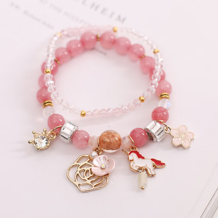 佩觉韩版梦幻独角兽手链女甜美可爱森系少女心学生闺蜜手环女手串礼物