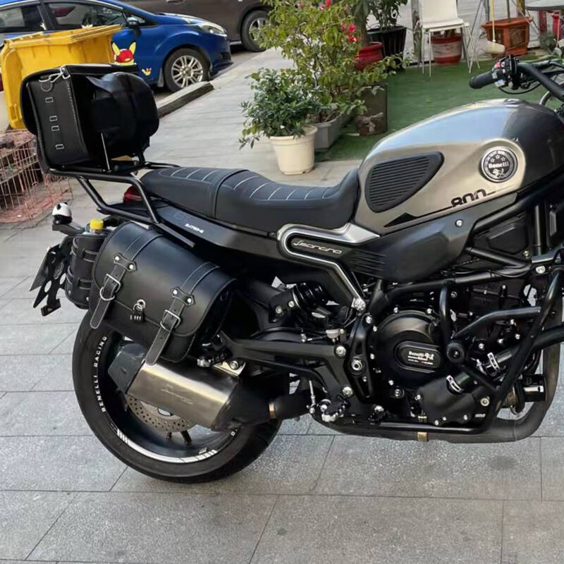 适用于幼狮250/500/800改装后靠背边包侧包护杠边箱后货架摩托车 幼狮