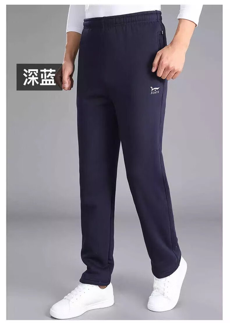 加绒加厚运动裤男羊羔绒裤子男士中老年爸爸卫裤老人棉裤冬季sn7237
