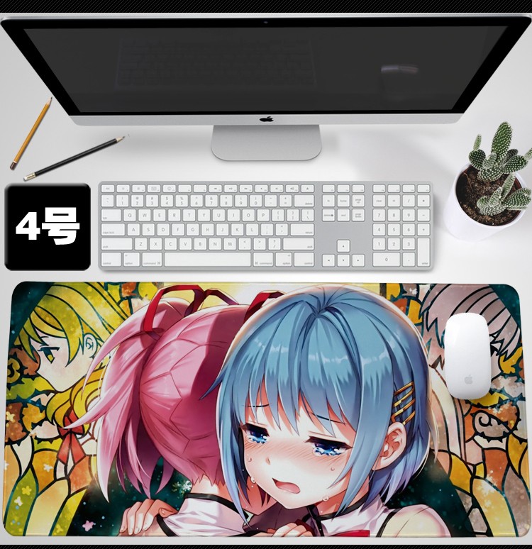 lomazoo二次元动漫鼠标垫魔法少女小圆晓美焰丘比鹿目圆台式游戏垫