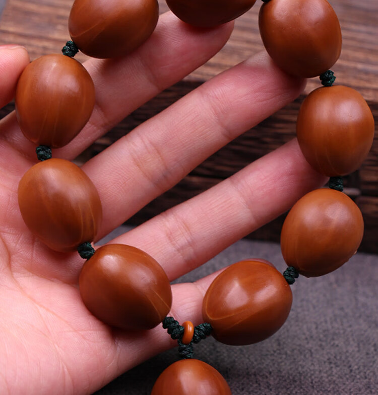 艾美福无相佛橄榄核手串名家纯手工雕刻莲花悟道文玩橄榄胡