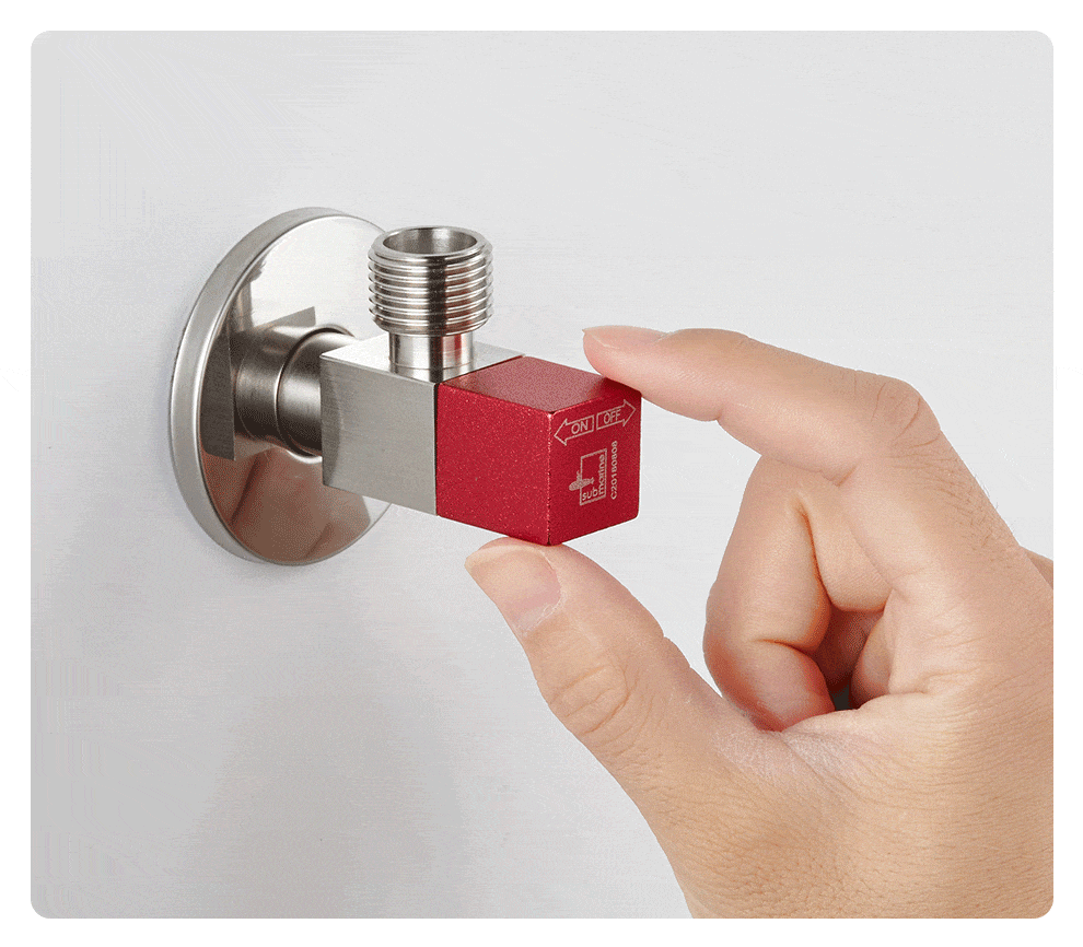 潜水艇submarinef302铜加厚三角阀八字阀止水阀国标4分进出水口红色