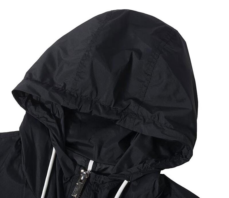 ferreroross时尚商务休闲运动上衣连帽外套男士夹克dy230987黑色m