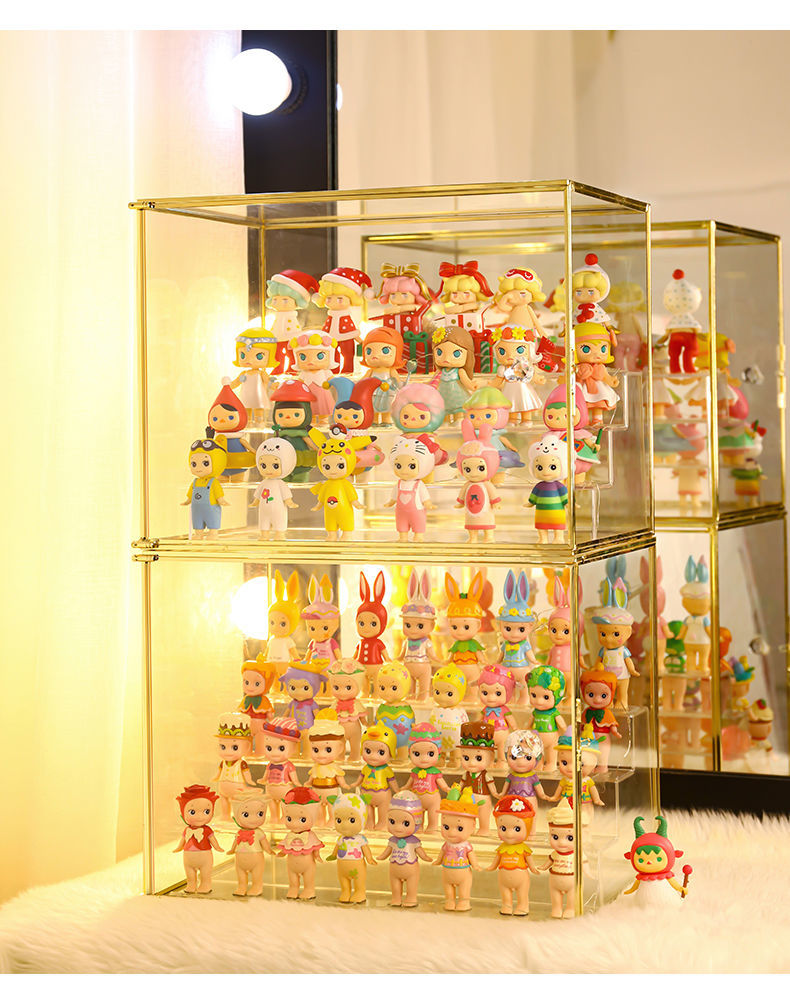 盲盒展示柜收纳展示盒泡泡玛特陈列展示架盲盒模型防尘柜透明小红书