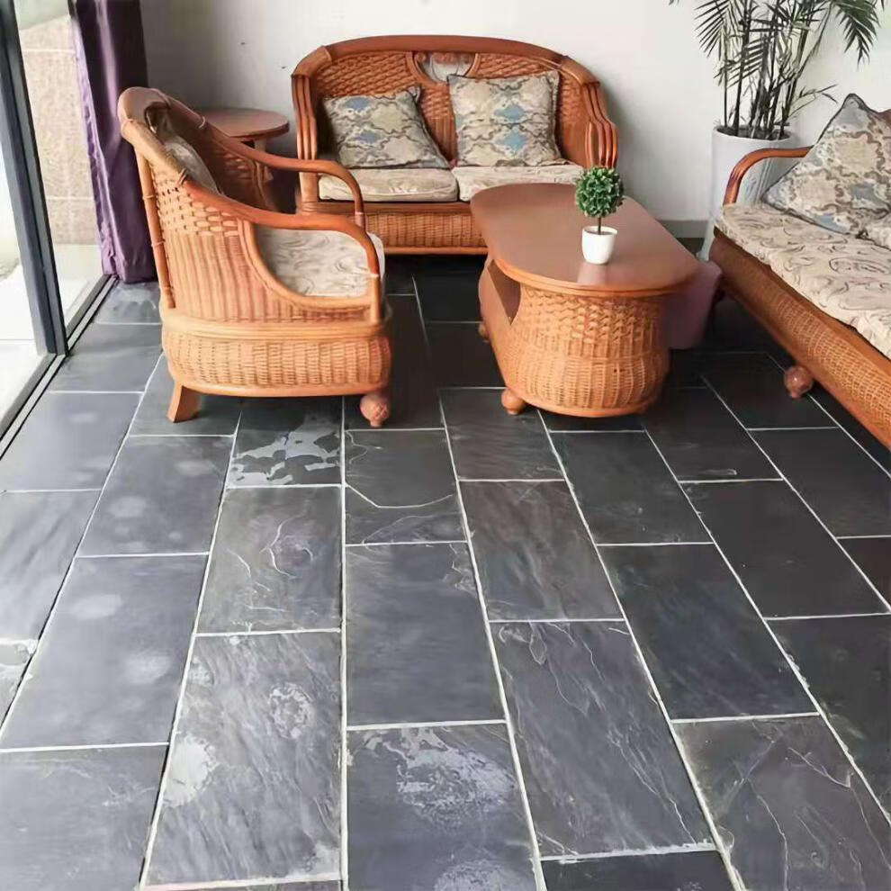 地砖庭院阳台室外花园户外院子露台防滑广场石材地板砖 青灰色30*30*