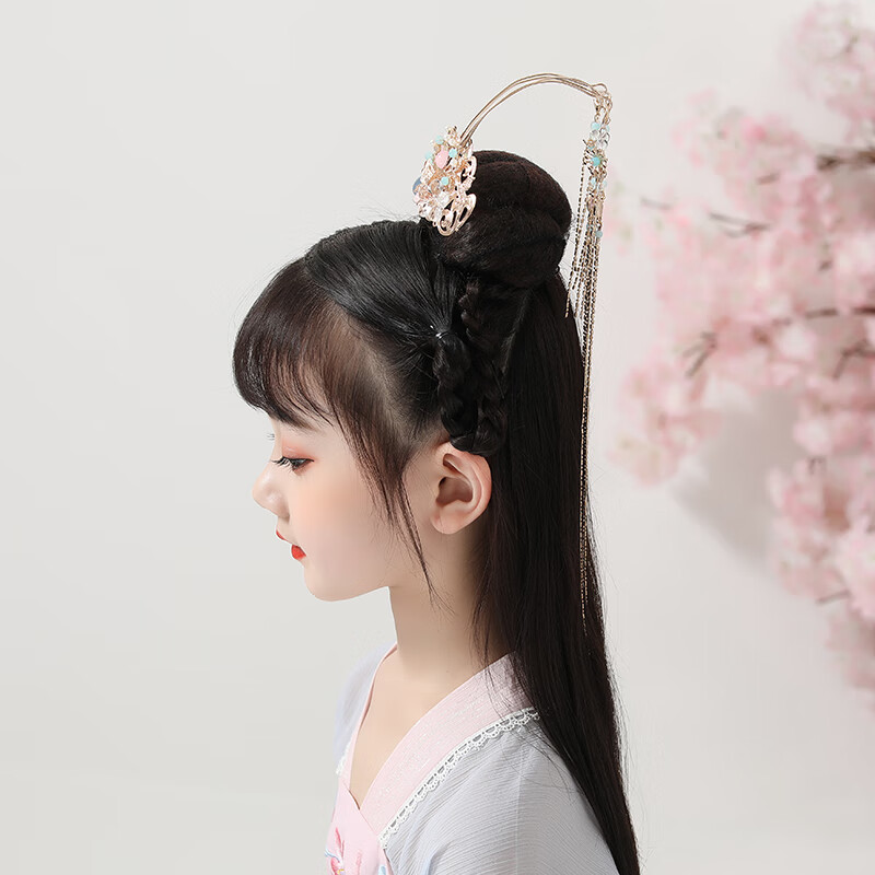 诚德轩儿童汉服头饰女童古风配饰超仙公主流苏发夹清新旗袍唐装发饰