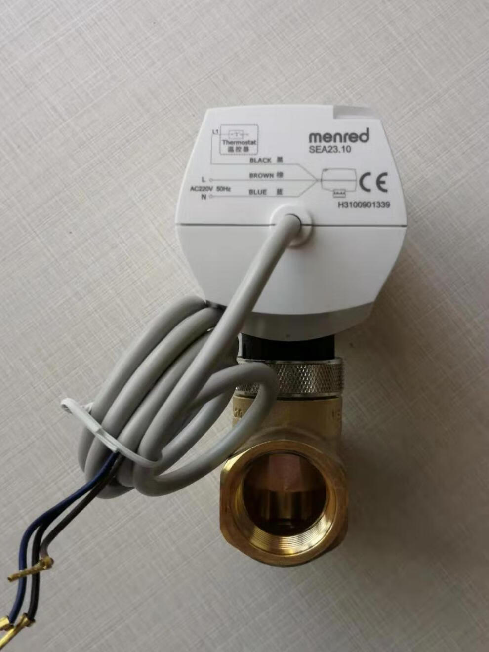 menred地暖中央空调电动执行器电磁阀两通阀三通阀ve14625电动两通阀