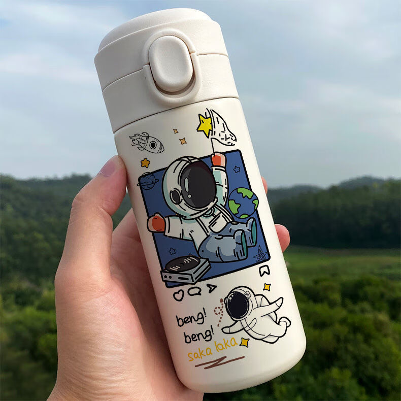 宇宙保温杯创意学生弹跳式真空杯子太空人i定制礼品礼物 bw5170宇航员