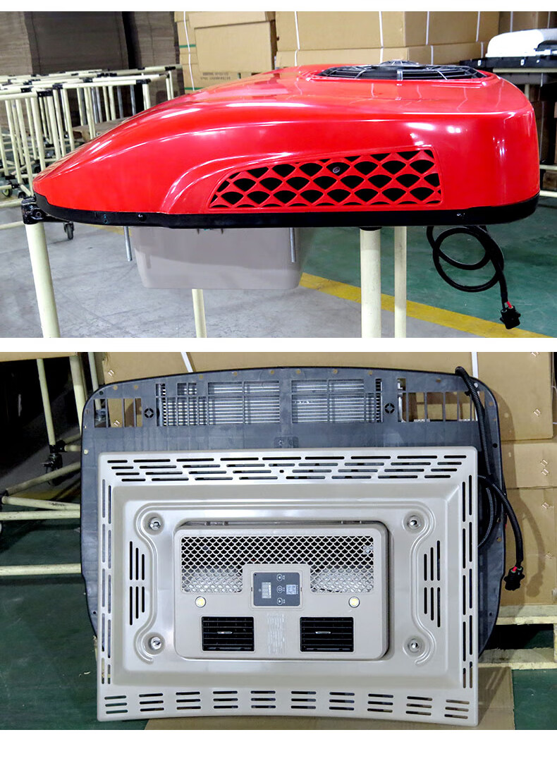 众诚驻车空调24v顶置一体机制冷超薄货车用静音12v房车空调d8000白色