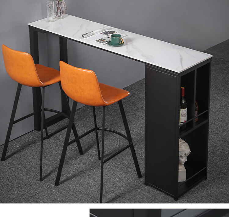 【升级新款】岩板吧台桌家用轻奢岩板吧台桌椅家用厨房客厅隔断柜靠墙