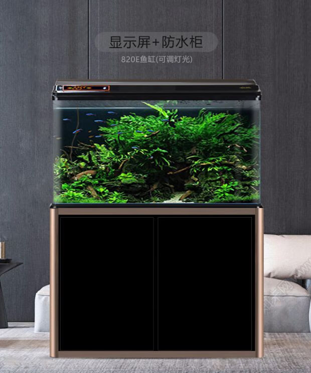 2022新款西龙鱼缸西龙自循环白小鱼缸水族箱客厅落地小型家用中型免换