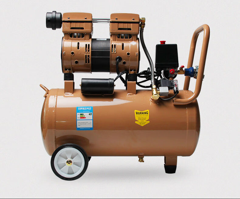 德婷荏崎汽泵木工用 小型空压机220v木工高压气泵家用静音无油喷漆