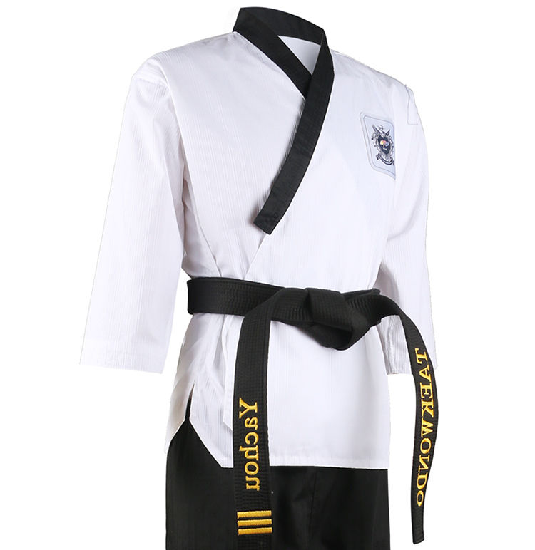 跆拳道服 成人儿童男女款品势服训练服装抬拳衣服教练服表演服黑带