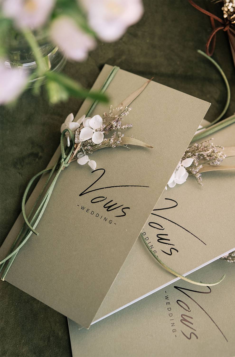 誓言卡婚礼 婚礼誓言卡对折式致辞卡结婚宣言卡韩式简约复古风小清新