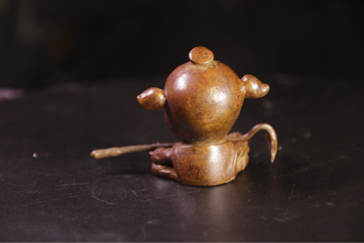 猪八戒茶宠摆件铜茶宠名匠整体惟妙惟肖 包浆细腻纯手工失蜡工艺 猪