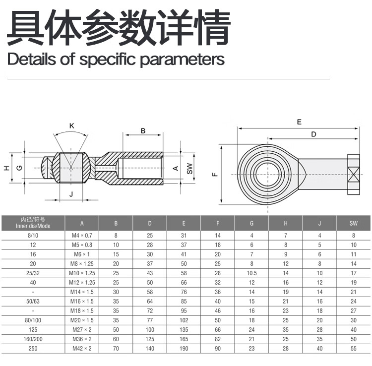 气缸接头螺纹参照图片