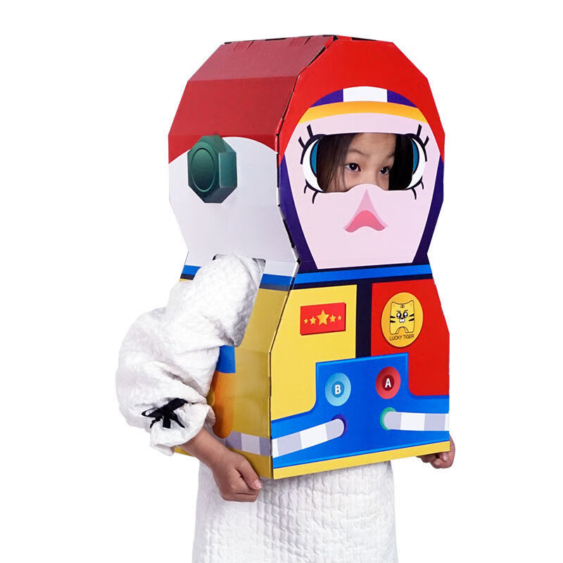 机器人纸箱恐龙汽车飞机机器人儿童可穿戴幼儿园手工折纸板作业玩具