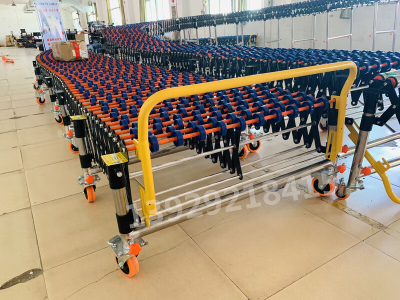 实力厂家福来轮无动力滚筒线卸货神器升降多功能滑道下货卸车滑梯