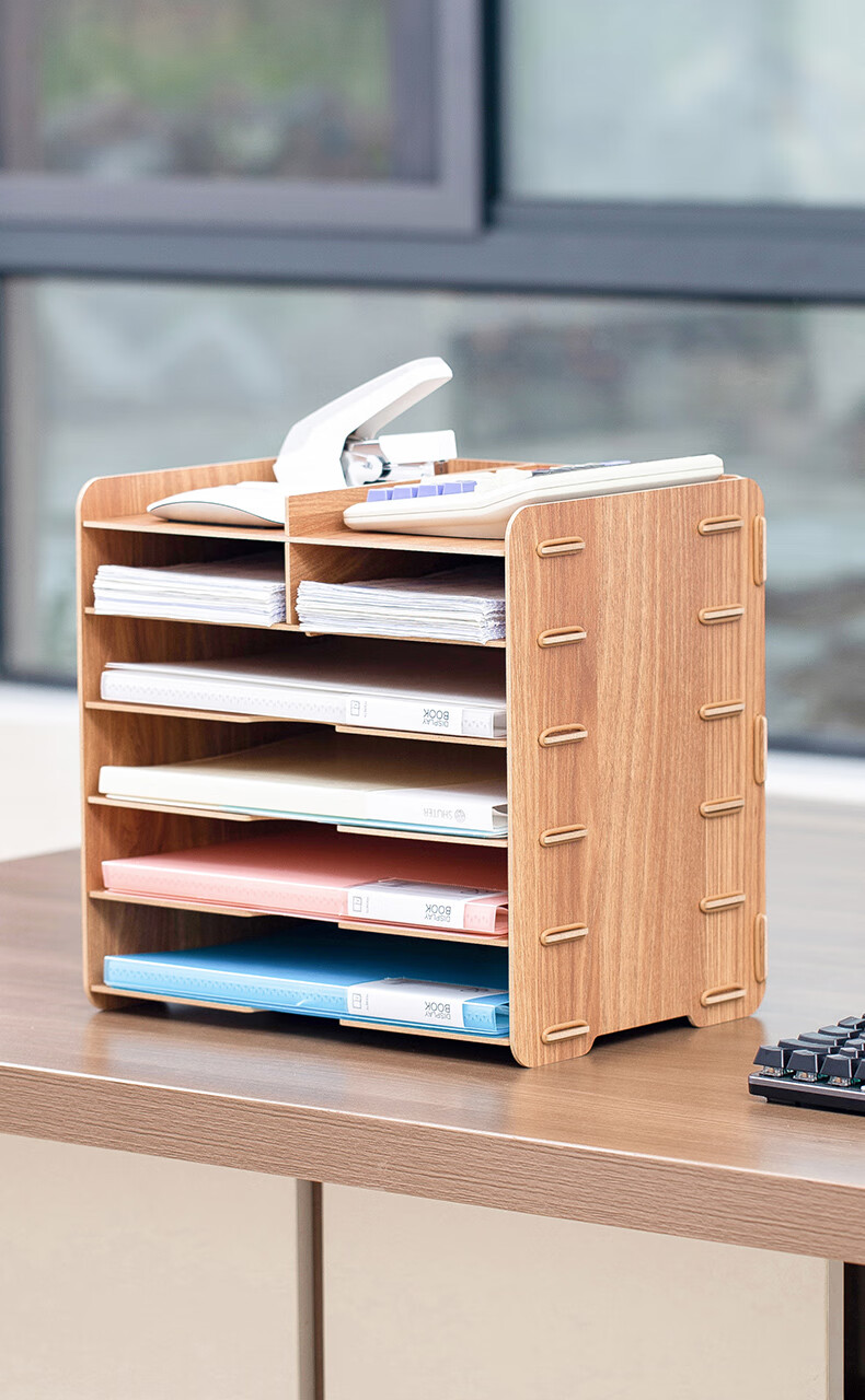 架办公桌文件架文件架子多层文件栏文件座 黑檀色【图片 价格 品牌