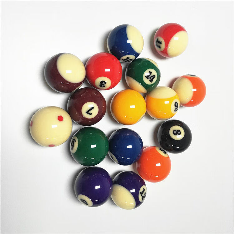 母球白球台球子母球黑8球子散卖单个标准大号球桌球台球用品 国产大号