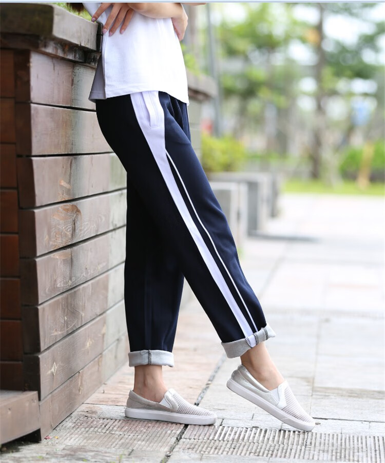 岁岁靓深圳校服深圳校服裤小学初中学生学院风高中直筒校裤棉质通用