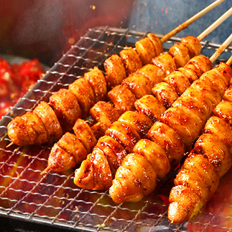 龙祥烤面筋孜然香辣爆辣味素食辣条街头风味零食小吃串串怀旧味道6包