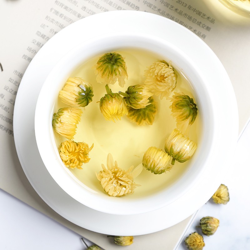 馨诺胎菊花茶陈皮条杭州胎菊新会老陈皮组合型花草茶杭白菊菊花茶陈皮