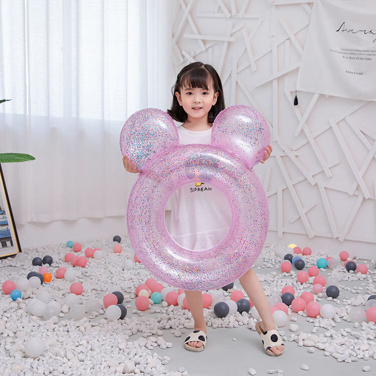 现货现发网红同款儿童游泳圈加厚坐圈卡通可爱女童救