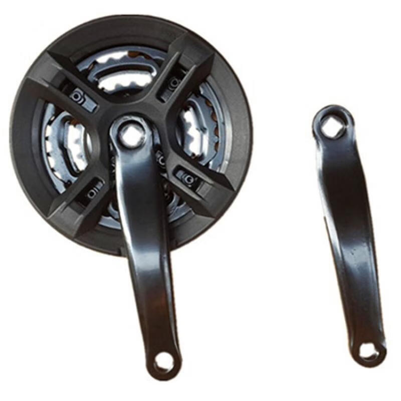 hosono 山地车牙盘 公路车变速曲柄24/34/42t有链盖 自行车链盘 三级