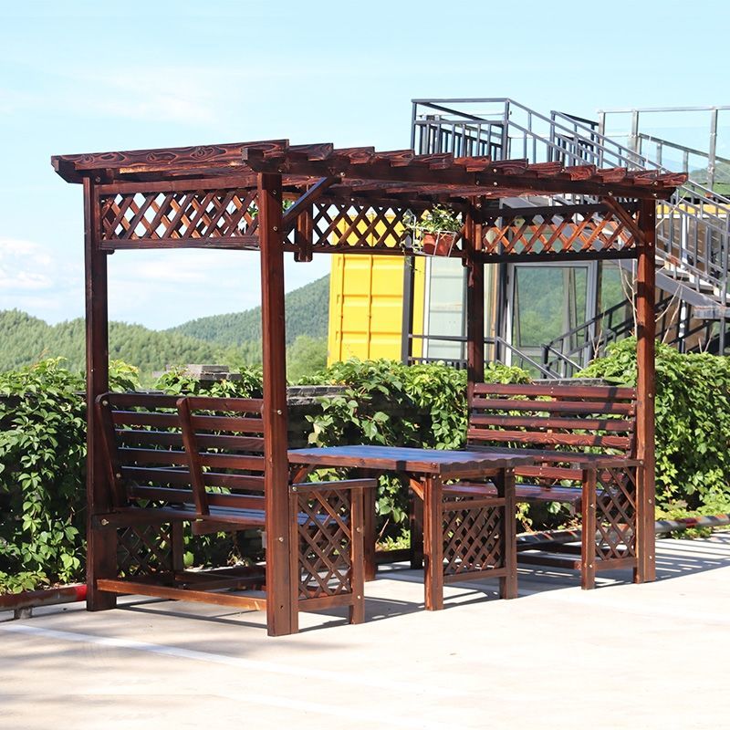 防腐木碳化木葡萄架花架庭院阳台户外阳台长廊木廊架花园车库遮阳 2米
