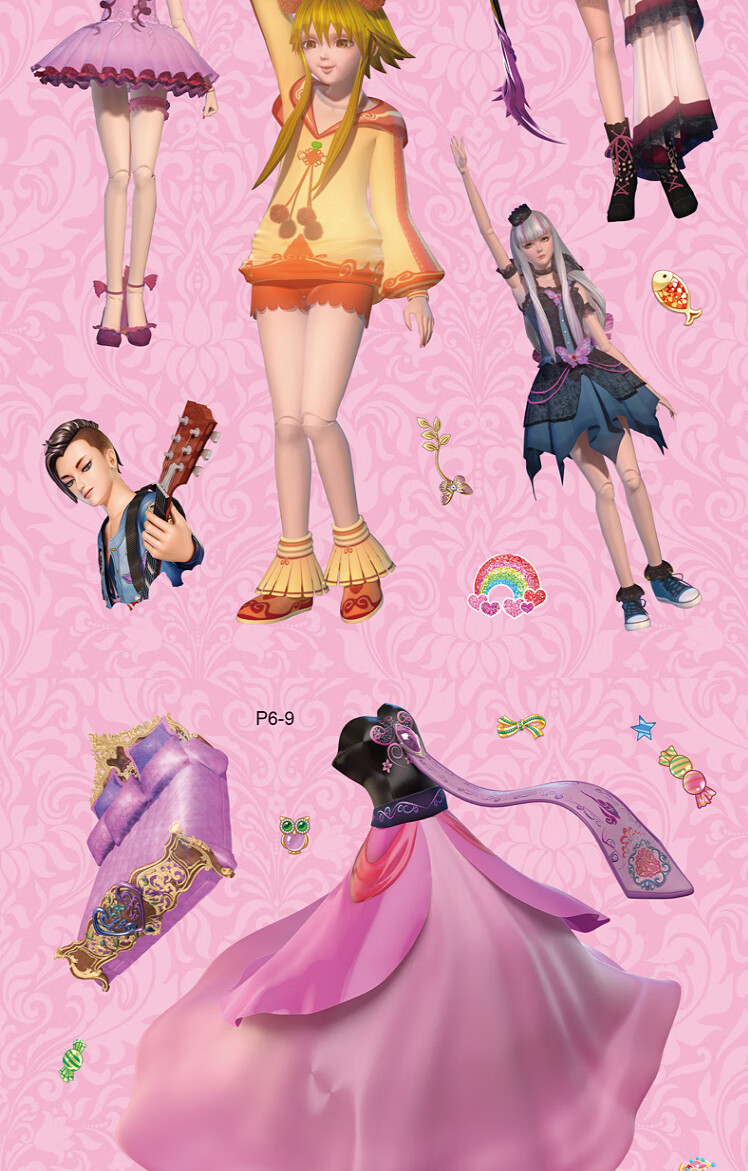 叶罗丽亮闪闪换装游戏贴贴书全套6册精灵梦公主珍藏卡通动漫趣味贴画