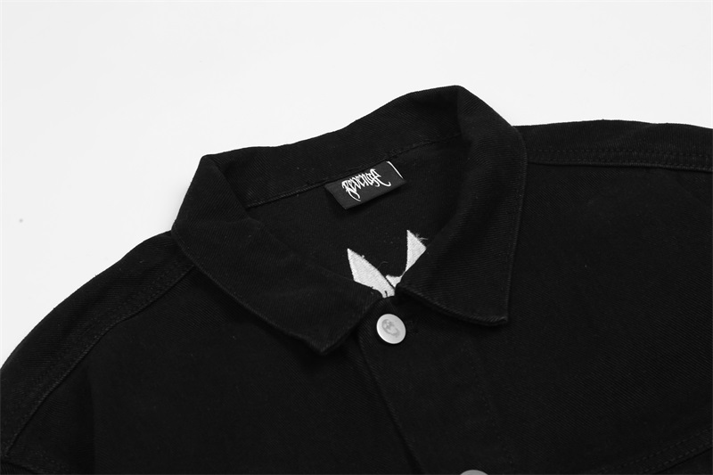 michael smith【天花板级】revenge刺绣logo牛仔外套男春秋牛仔衣高街