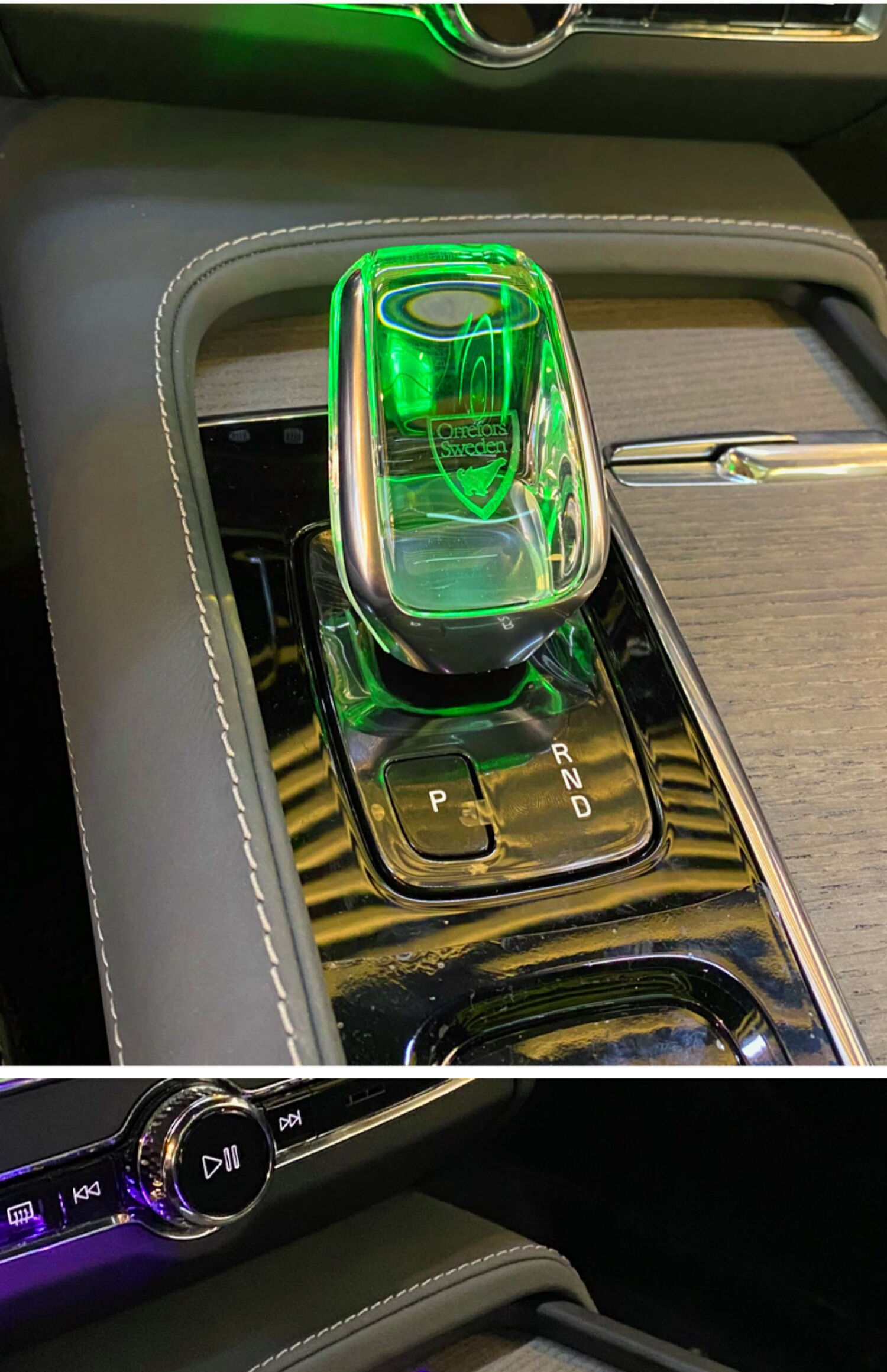 适用于沃尔沃xc40水晶档把s90xc90原厂xc60s60发光档把头改装配件