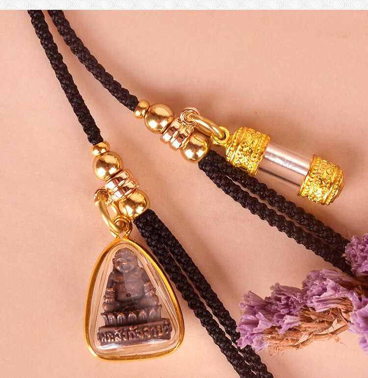 法雀佛牌挂绳原创两三四挂双佛坠项链佛像吊坠挂绳挂脖泰国佛牌绳泰国